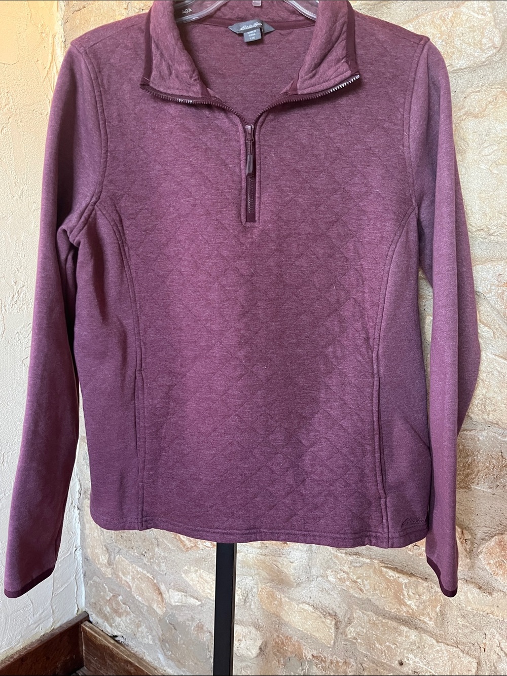 Eddie Bauer Women's Plum Quarter-Zip Fleece Pullover